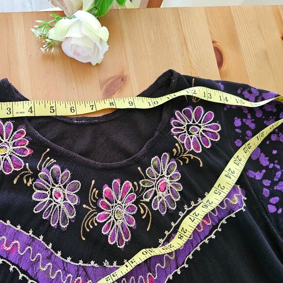 Women Hindus Summer short Sleeve Dress - Picture 9 of 12